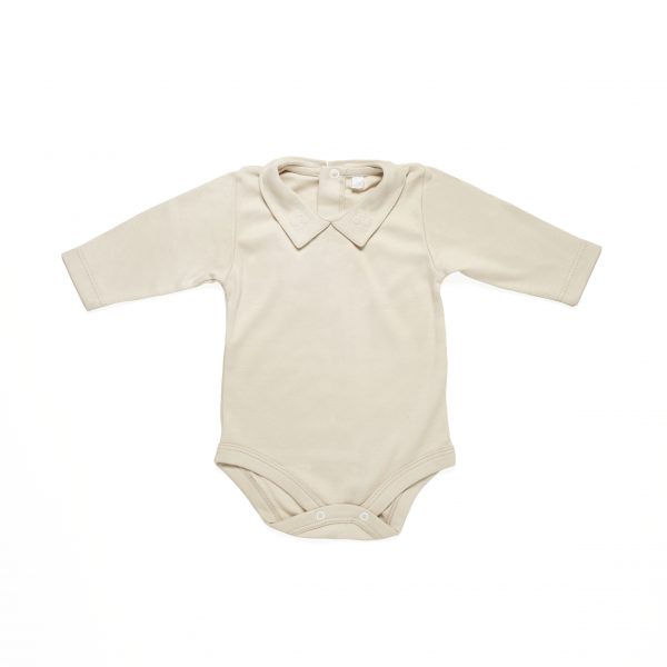 Newborn Long Sleeve Body n organic pima cotton with angel embroidery