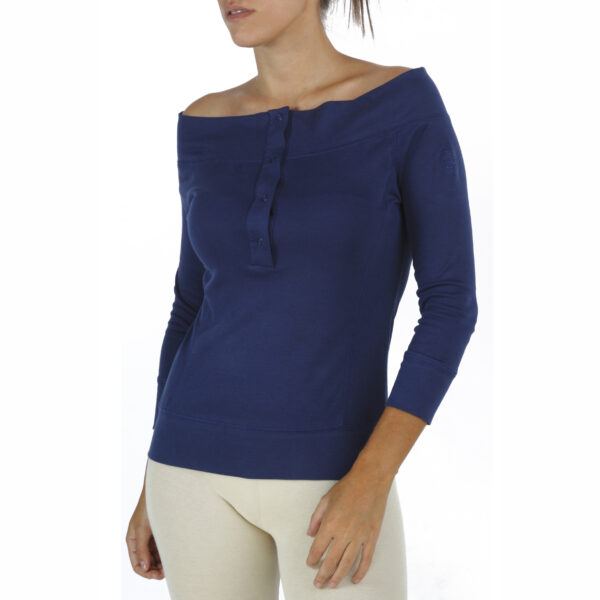 3/4 Sleeve Top in Organic Pima cotton drop neck slowfashion fairfashion