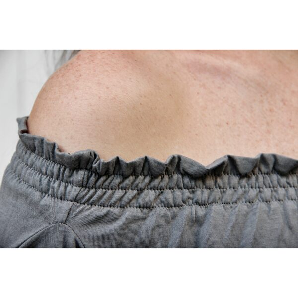 Long sleeve maxi blouse drop neck off shoulder organic pima cotton slowfashion fairfashion