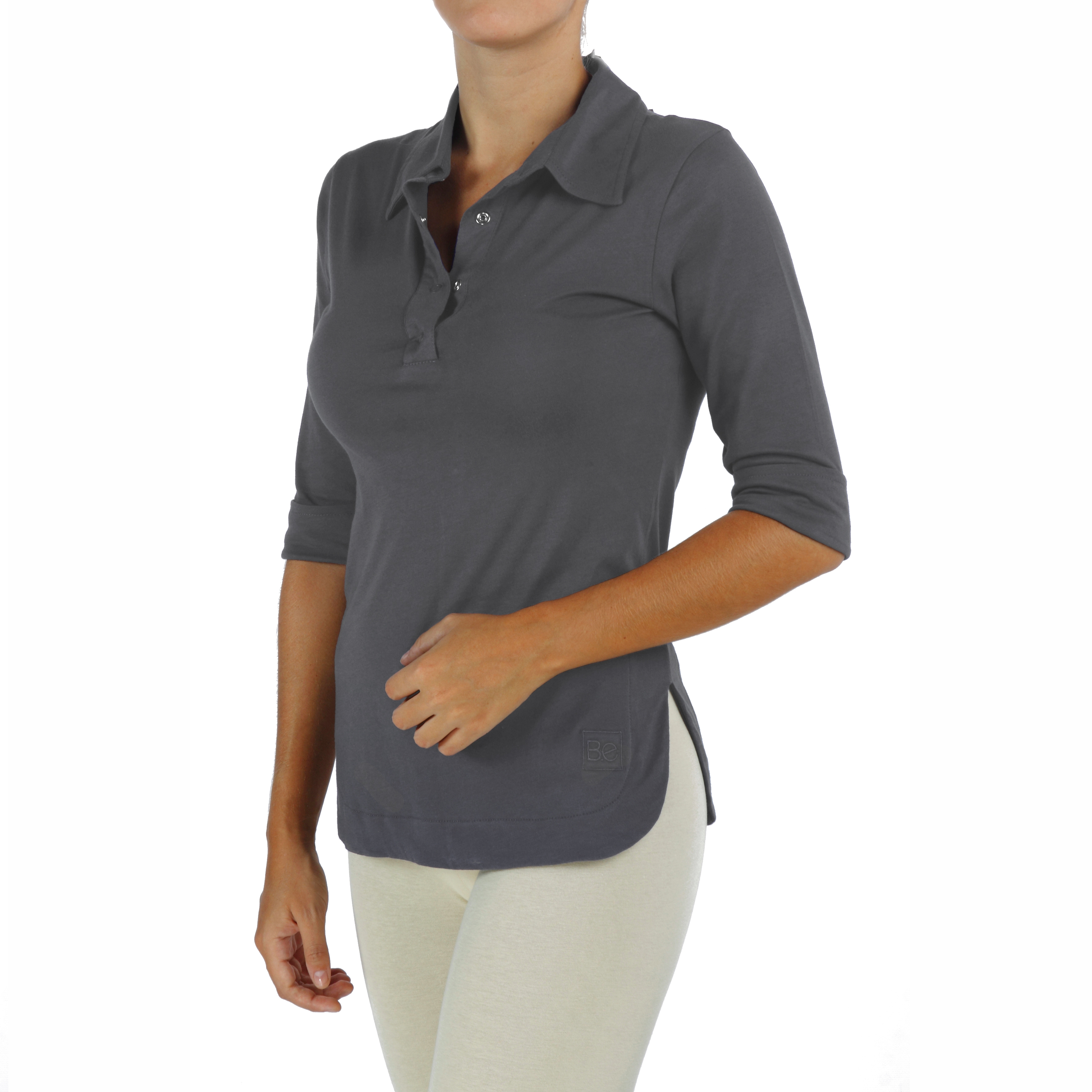 women's elbow sleeve polo shirts