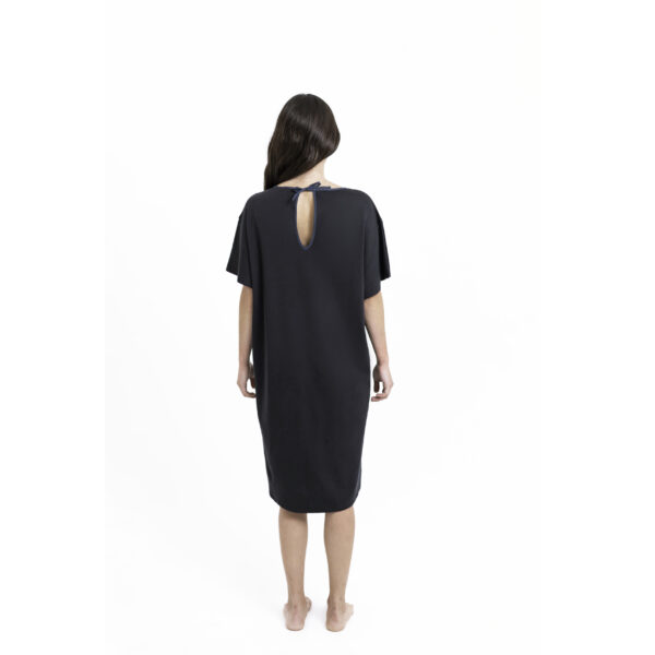short sleeve dress organic cotton pima sustainable fashion black
