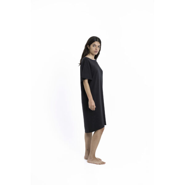 short sleeve dress organic cotton pima sustainable fashion black