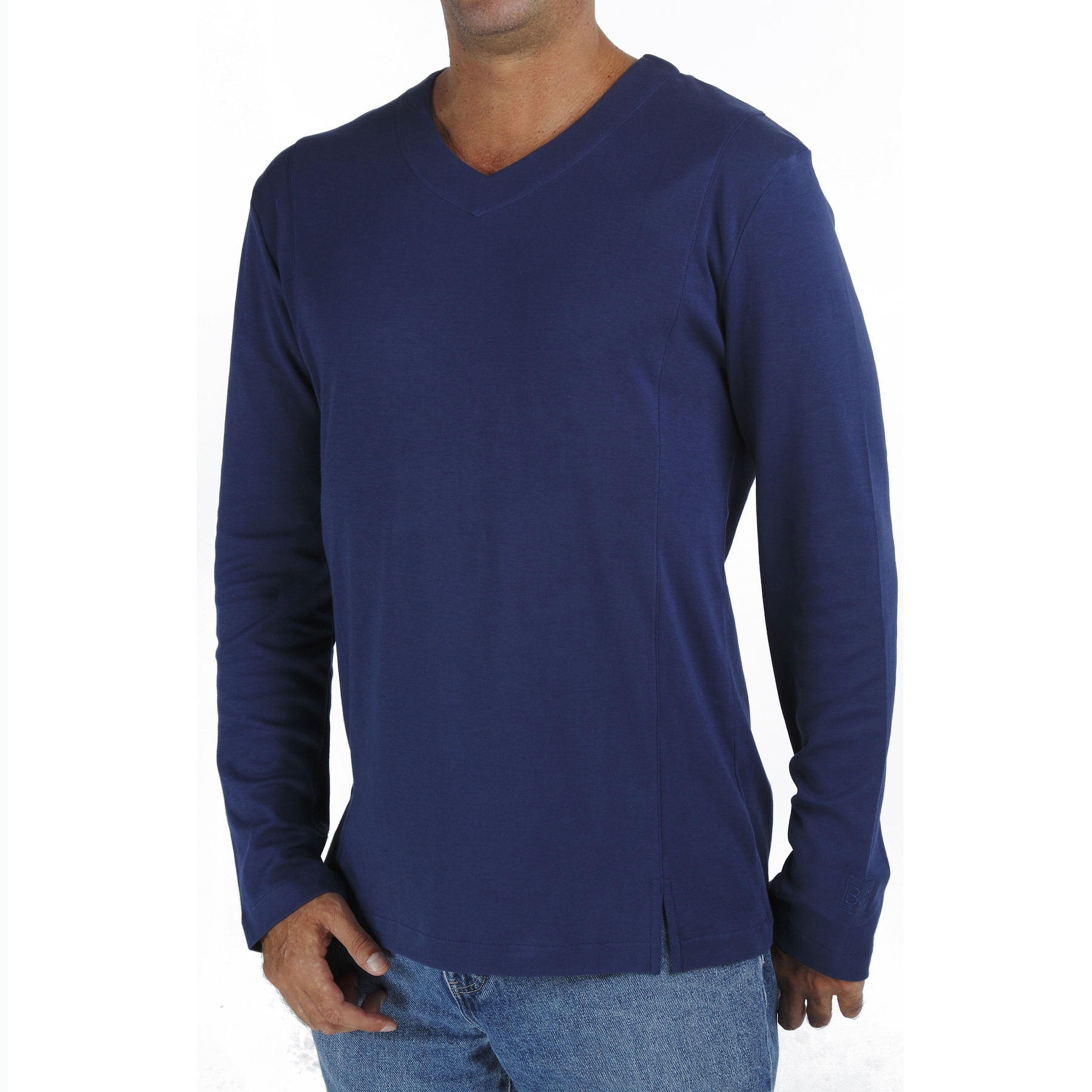 TRUE fænomen kind Men V-Neck T-Shirt in Organic Pima Cotton - B.e Quality, Fine Basics