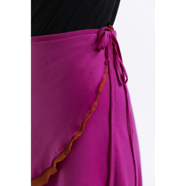 versatile Top skirt detail one size blouse top organic pima cotton sustainable fashion ecofashion fuxia