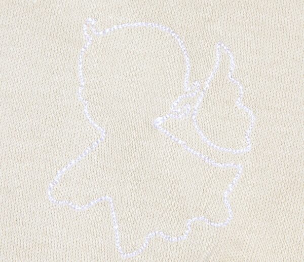 Love Angel embroidery newborn body SAND