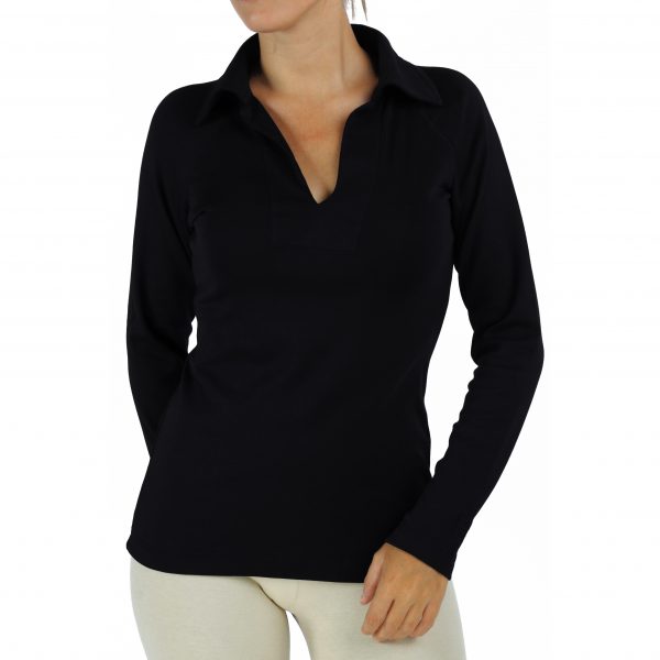 long-sleeve-polo-t-shirt organic pima cotton raglant sleeve